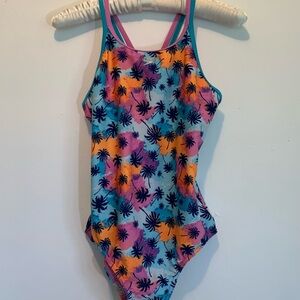 Speedo Palm Trees One Piece Swim Suit